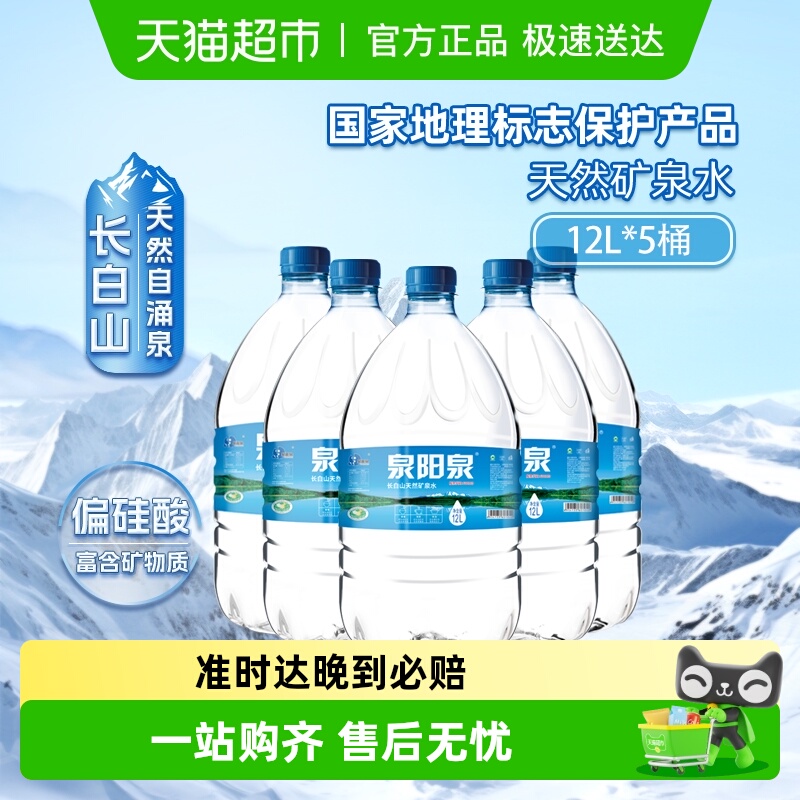 泉阳泉矿泉水12L*5桶