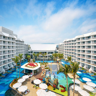 三亚亚龙湾迎宾馆3天2晚旅游酒店别墅套餐晚餐恒温儿童乐园