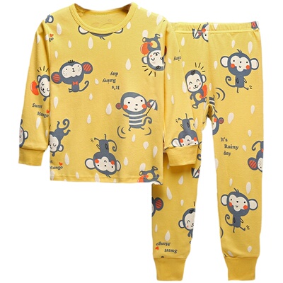 男童春秋季长袖全棉内穿家居服