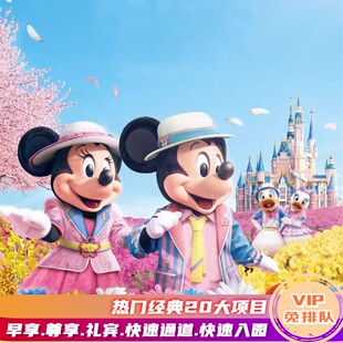 上海迪士尼快速通行证免排队尊享33vip门票fp优速通导览快速通道早享卡