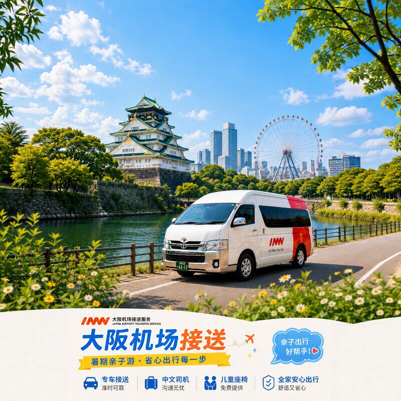 【暑期亲子专享】关西机场接送机 - 大阪24区，亲子家庭多人出行