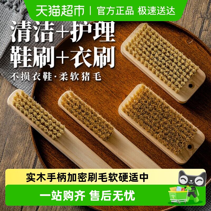 实木混合猪鬃毛刷洗衣刷子洗衣服多功能板刷鞋刷衣物小刷子干洗店