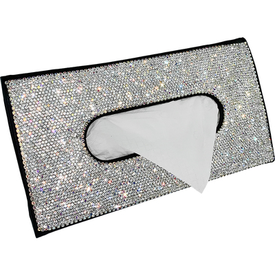 车载纸巾盒抽创意挂式网红水钻