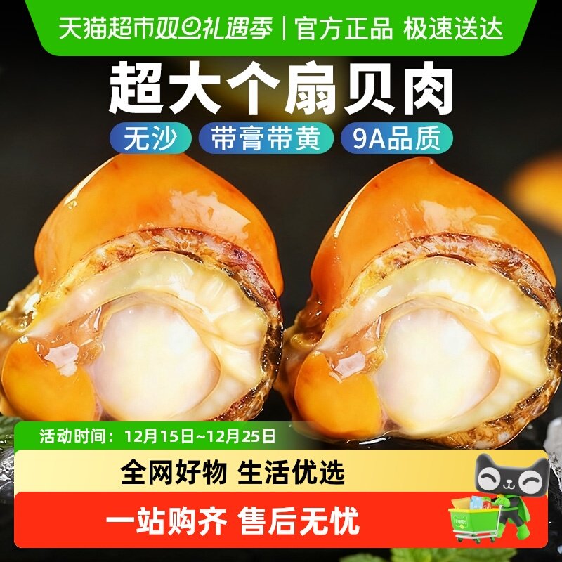 云储生活新鲜冷冻扇贝肉商用批发