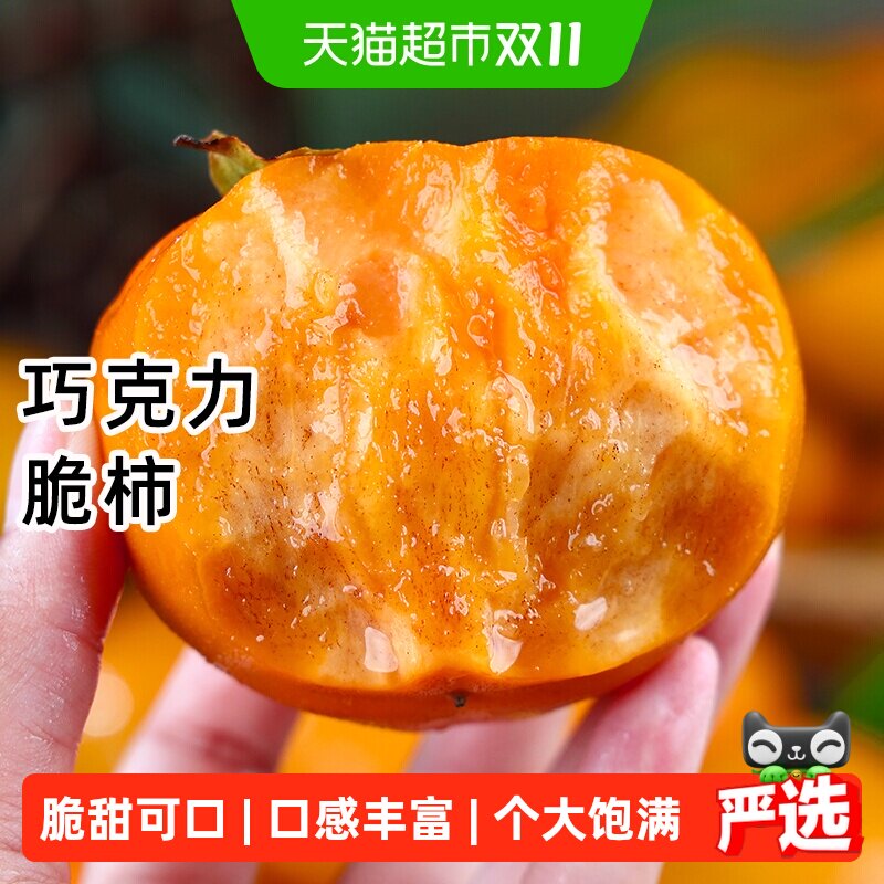 正宗山西巧克力脆柿子新鲜水果当季整箱冰糖心阳丰脆甜硬柿子