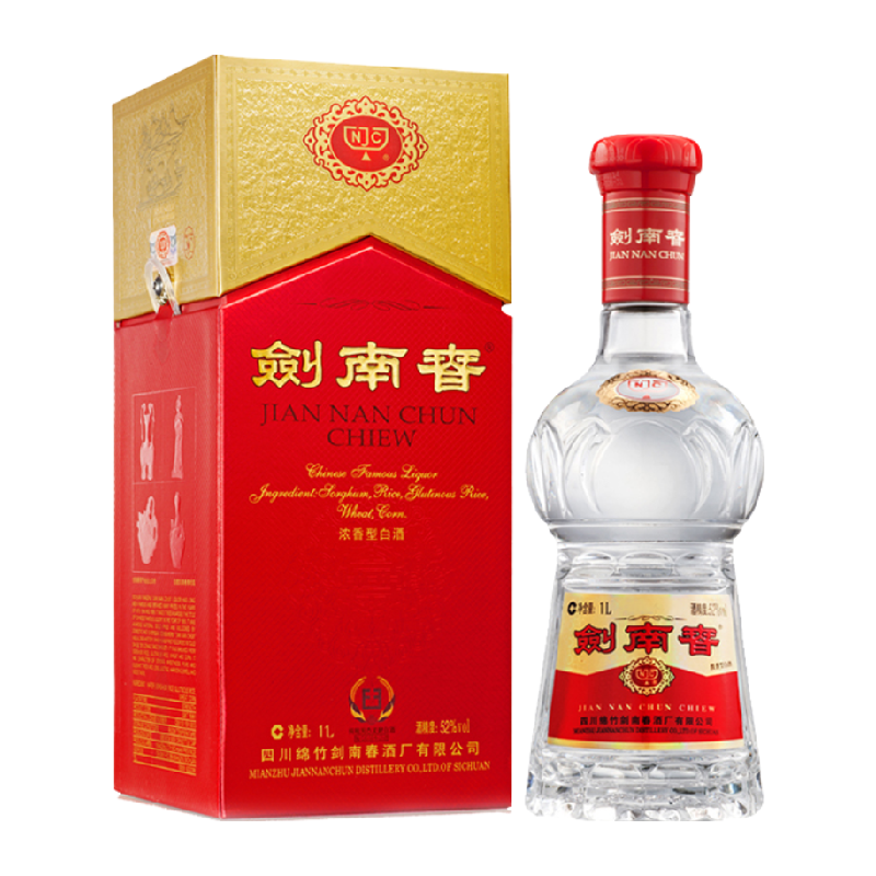 剑南春水晶剑52度白酒1000ml单瓶浓香型白酒 商务宴请送礼