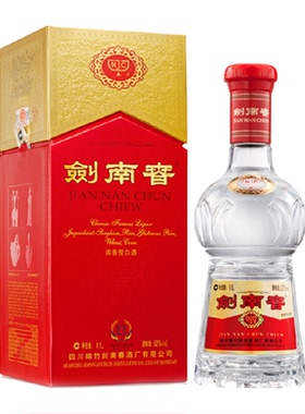 52度水晶剑南春白酒1000ml*1瓶浓香型商务宴请送礼