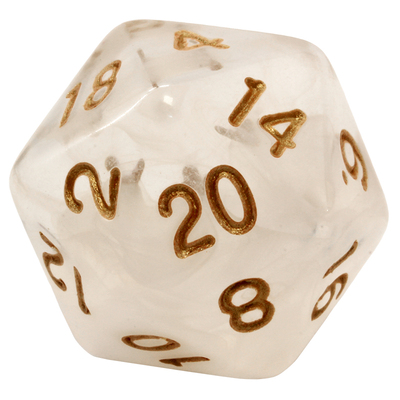 白色亚克力trpg跑团桌游骰子