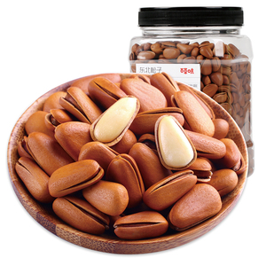 59.9元包邮 百草味 东北松子罐装500g