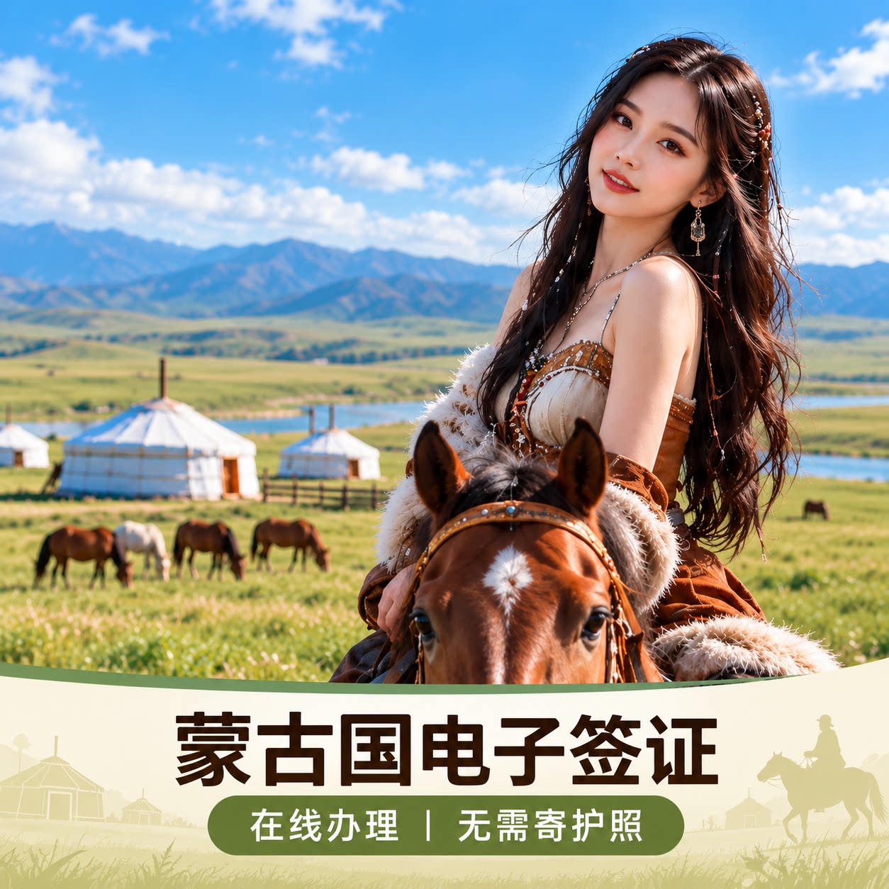 蒙古·旅游签证·全国送签·蒙古国电子签证旅游签K2在线办理无需寄护照过境乌兰巴托个人旅游加急全国办理