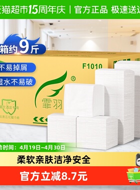 霏羽散装餐巾纸230*230正方形双层餐厅饭店面巾纸含箱约9斤F1010
