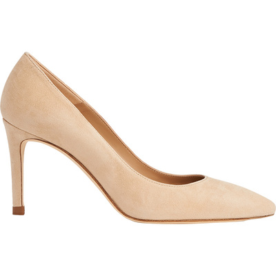 l.k.bennett职业裸色真皮高跟鞋