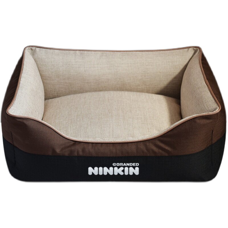 ninkin仿麻透气可拆洗春秋狗床