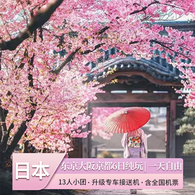 日本旅游13人小团东京大阪京都6天5晚纯玩跟团游专车接送机新干线