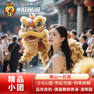 广州出发 佛山顺德一日游2-6人小团祖庙舞狮清晖园华盖路包车旅游