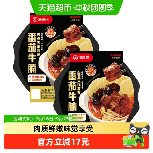海底捞番茄牛腩267g*2盒自热火锅
