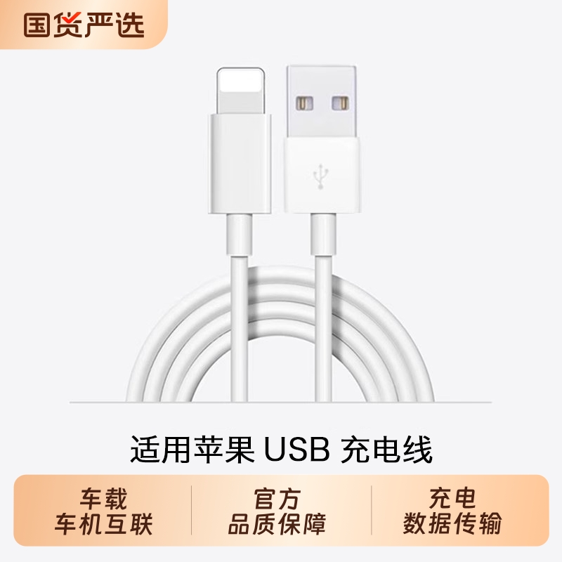 适用苹果充电线iPhone数据线14ProMax充电器线iPad平板13/12/11/XS/8/7AirPods/Plus车载CarPla快充USB正品