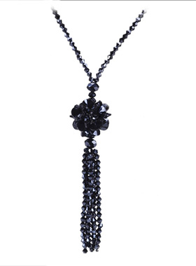 秋冬高档水晶毛衣链女长款网红同款韩国项链配饰情人节礼物七夕