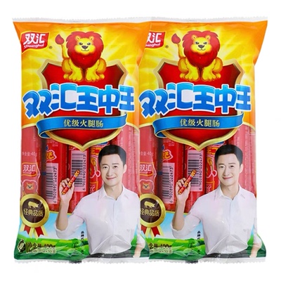 双汇王中王火腿肠香肠烤肠泡面解馋零食休闲食品批发整箱搭档鸡肉