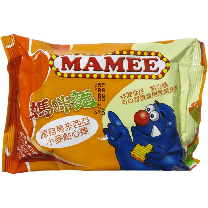 MAMEE妈咪面鸡汁伊面即食干脆面方便面5连包点心面香港版300g_虎窝淘