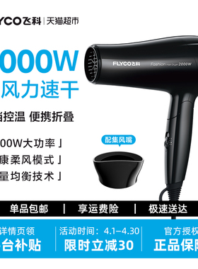 飞科电吹风机家用大功率可折叠宿舍不伤发速干电吹风筒FH6231