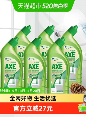 AXE斧头牌晶怡除菌洁厕液清洁剂500g*6去垢不99.9%除菌除臭