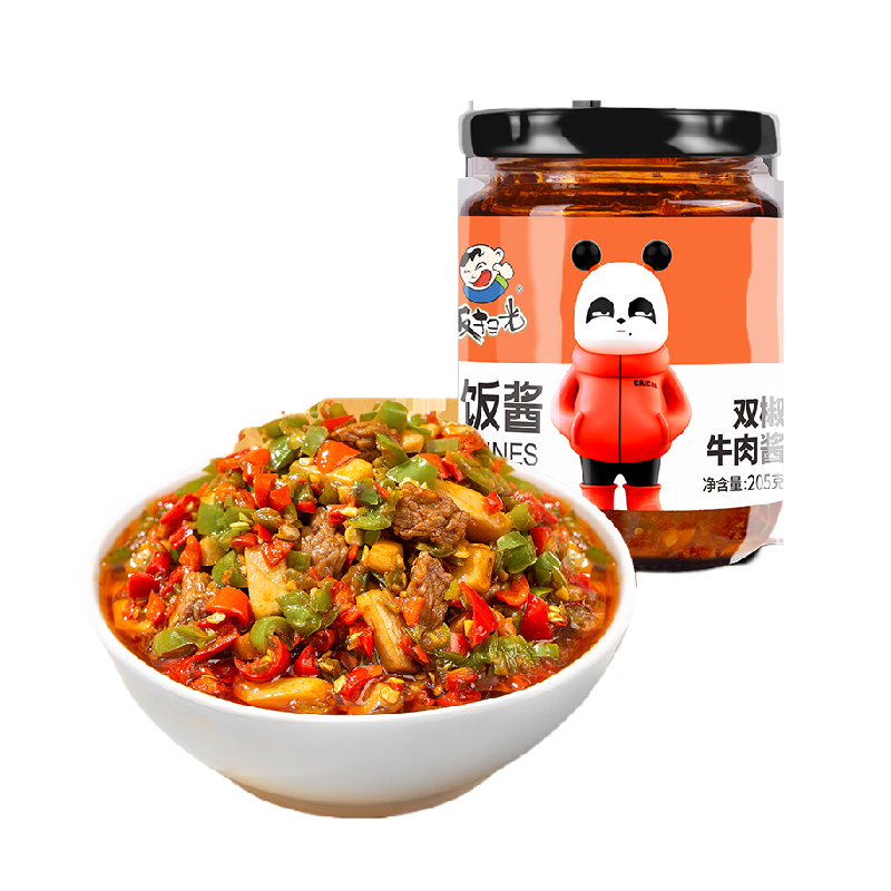 饭扫光香辣牛肉酱双椒牛肉酱下饭酱辣椒酱烧椒酱拌饭酱拌面酱调味,粮油调味/速食/干货/烘焙,酱类调料,淘宝优惠券,粉丝福利购,淘宝优惠卷