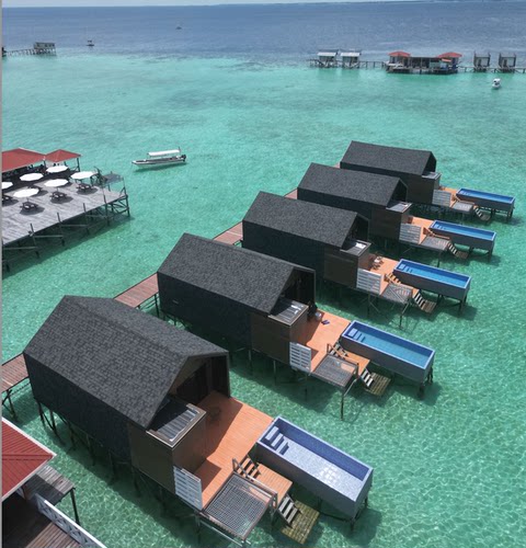 仙本那水屋turtle seaweed reosrt