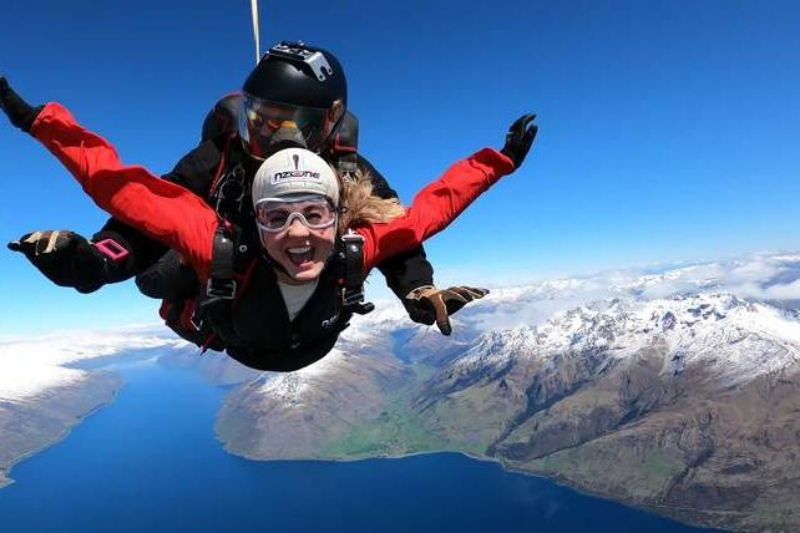 新西兰皇后镇旅游 皇后镇 nzone skydive 高空跳伞体验