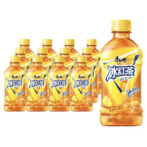 冰红茶康师傅绿茶酸梅汤冰糖雪梨茉莉花茶330ml6瓶12瓶饮品瓶装