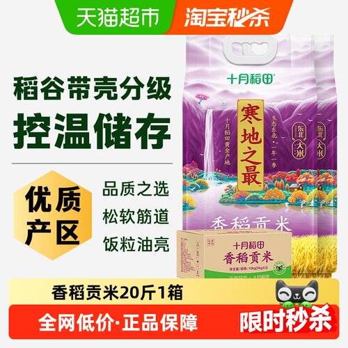 十月稻田东北新米软糯香甜