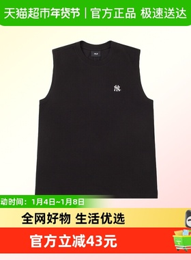MLB男装基础系列SLEEVELESS黑色简约无袖上衣透气运动休闲服