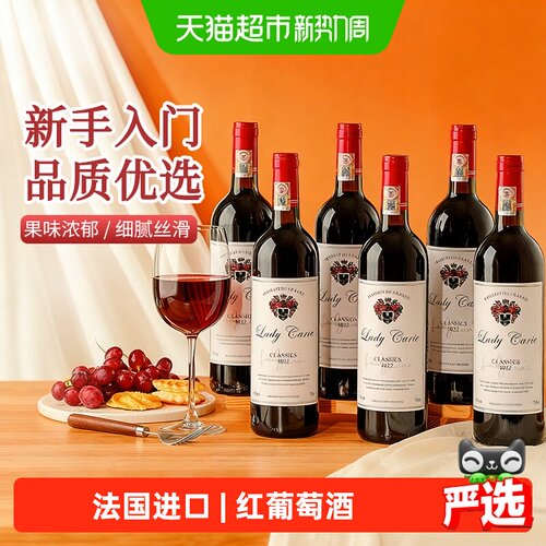 法国进口干红葡萄酒整箱礼盒装