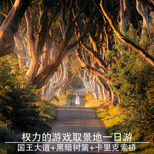 英国北爱尔兰巨人堤1日游卡里克索桥黑暗树篱权力游戏贝尔法斯特