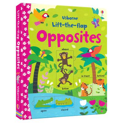 Usborne Lift The Flap Opposites 学反义词 学会对比 互动英语翻翻书 幼儿启蒙 低幼早教 英文原版 进口儿童图书