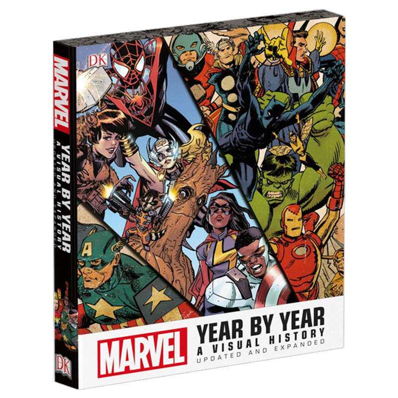 Marvel Year by Year Updated and Expanded 英文原版 DK漫威图解年鉴 逐年看漫威 精装画册设定集 漫威周边 Stan Lee斯坦李英文版