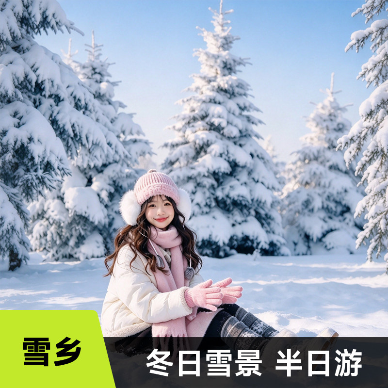 哈尔滨旅游雪乡半日游下午团不早起亚布力雪乡纯玩8人小团更自由