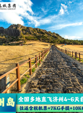 杭州/南京/上海/宁波直飞济州岛4-6天往返机票尾单 韩国自由行