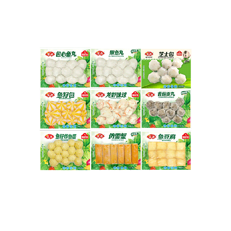 安井速冻火锅丸子鱼豆腐鱼丸关东煮食材麻辣烫火锅食材