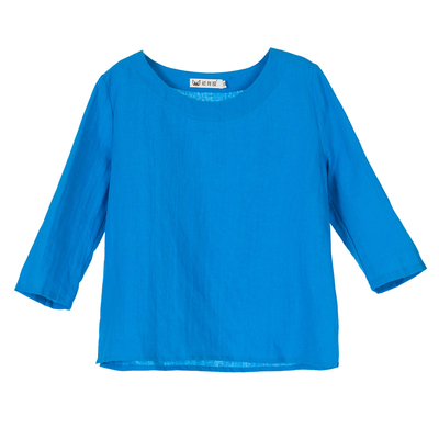 文艺宽松T恤圆领七分袖百搭上衣