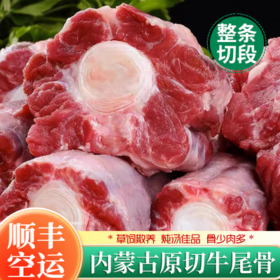 内蒙古新鲜原切牛尾骨草饲黄牛肉牛里脊雪花牛肉吊龙牛腩肥牛腱子