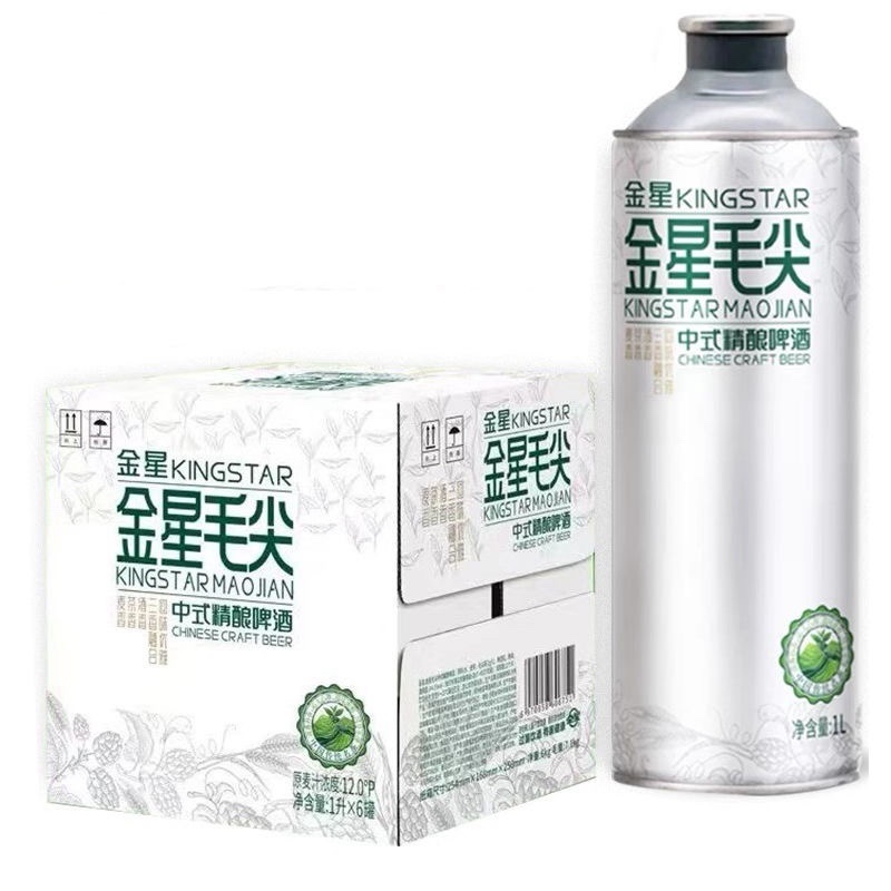 金星 中式精酿啤酒茶啤 冰糖葫芦金星毛尖茉莉花茶 1L×6瓶整箱装
