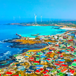 含机票上海广州杭州南京沈阳往返济州岛4-6天韩国自由行旅游签证