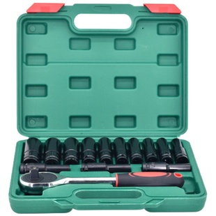 电动扳手套筒头加长六角19mm 34mm大飞四方风炮加厚套筒8mm32mm