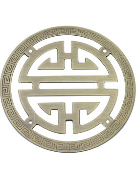 中式纯铜圆角片樟木箱首饰盒装饰角花仿古家具喜字寿字贴片铜配件