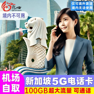 新加坡电话卡5G手机流量上网卡可选100GB旅游sim卡 机场自取