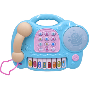 儿童玩具电话机仿真座机0-1-3岁宝宝婴儿男女孩音乐益智有声音的