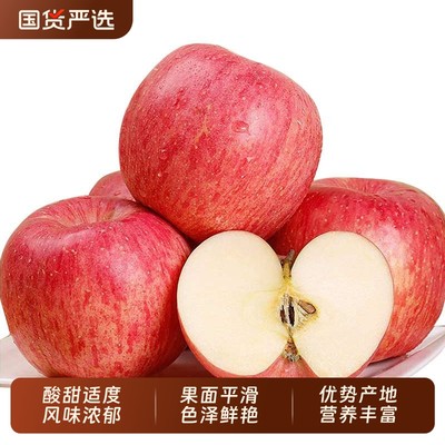 【王掌柜】山东烟台红富士苹果新鲜脆甜多汁顺丰包邮