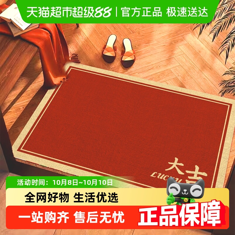 包邮入户门玄关地垫门口耐脏进门脚垫家用红色门垫防滑吸水地毯垫