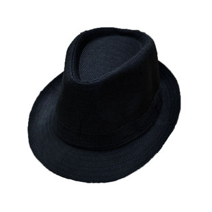 黑色礼帽街舞爵士帽男潮人MJ英伦风女迈克杰克逊休闲绅士帽儿童帽